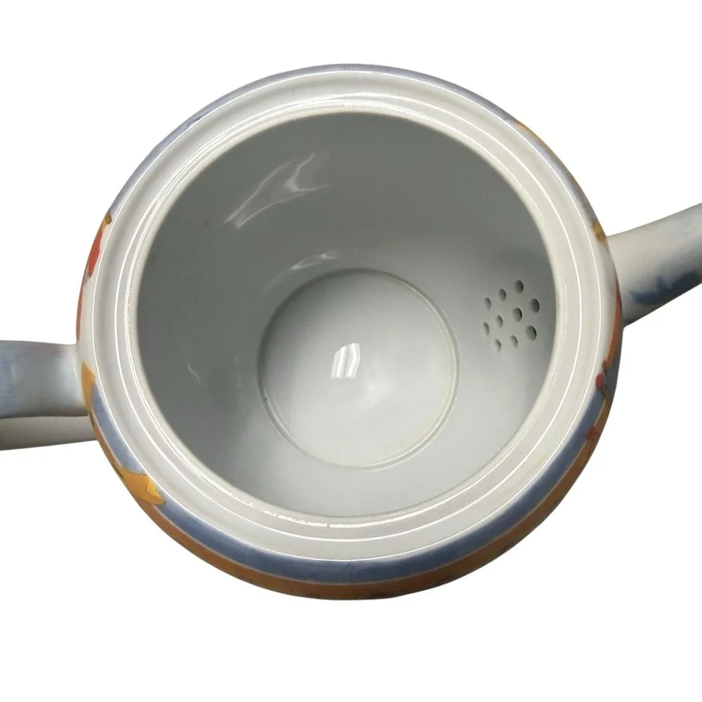 Williams-Sonoma‎ Teapot & Lid Porcelain Montgolfiere Hot Air Balloon Pattern